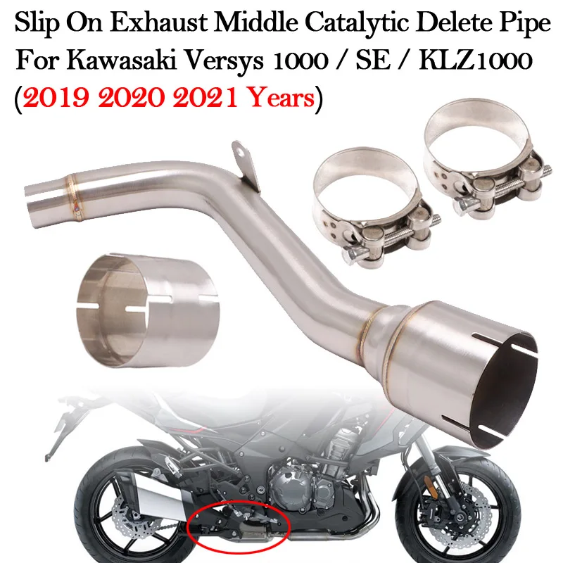 

For Kawasaki Versys 1000 SE KLZ1000 Versys1000 2019 2020 2021 Exhaust Muffler Escape Modified Middle Link Pipe