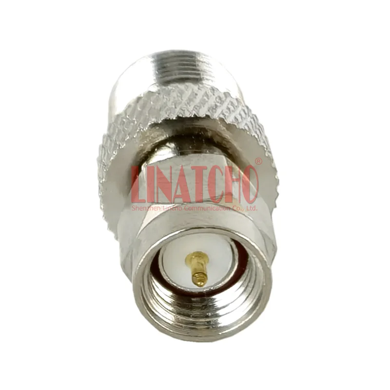 Copper nickel plated 50ohm Straight F Female to SMA Male Antenna Adaptor Connector