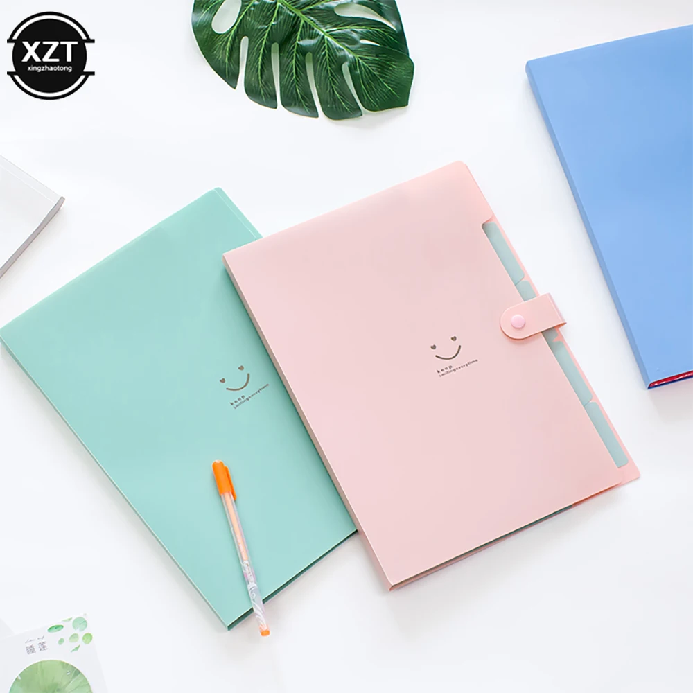 10 colori impermeabile A4 File Document Bag Pouch Bill Folder Holder Organizer Binder Carpetas File espandibile forniture per ufficio