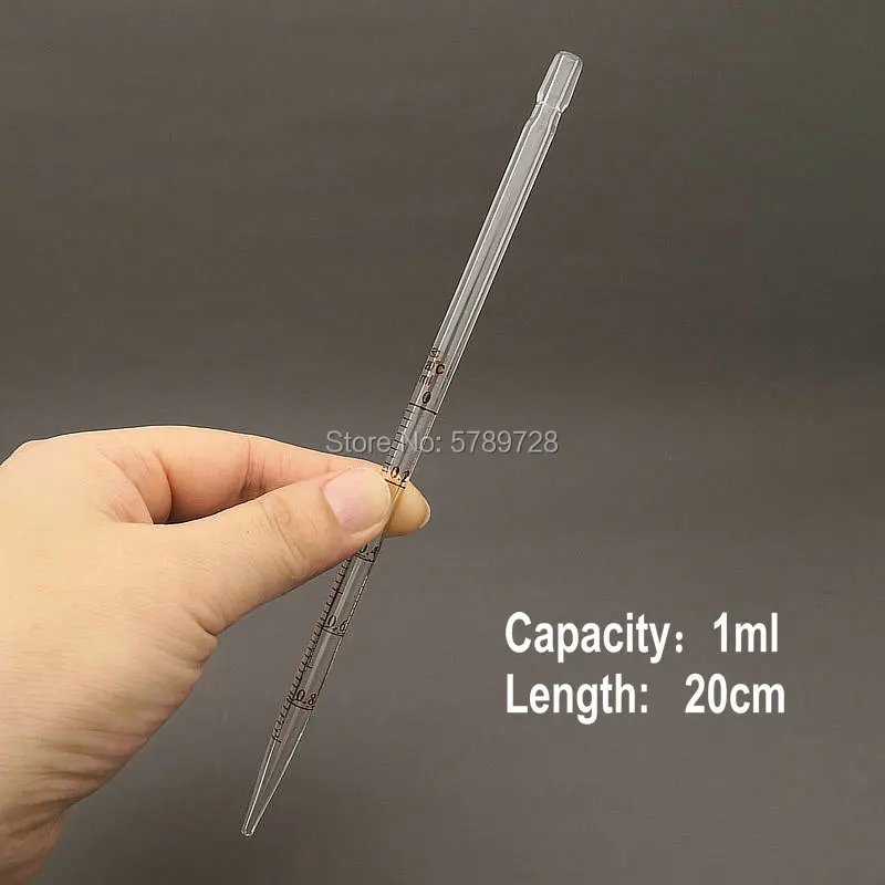 10pcs 1ml 2ml 3ml 5ml 10ml Glass dropper with scale line,Chemical laboratory glass pipette