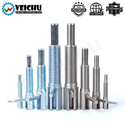 VEICHU 1pcs Stainless/Carbon Steel L-Handle For Index Holes VCN233 M6/8/10/12/16 Indexing Plungers Index Bolt