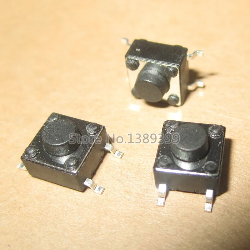 50PCS PCB Tactile Tact Mini Push Button Switch SMD 4pin Micro switch 4.5x4.5*3.8/4.3/4.5/5/6/7 MM 4.5x4.5x4.3MM/5MM/6MM/7MM