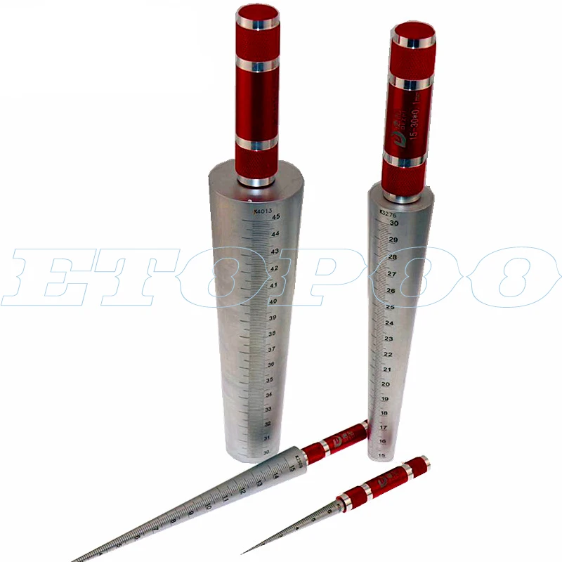 Conical feeler gauge taper cone cylinder gauge 1-6.5mm 3-15mm 15-30mm 30-45mm for measuring hole size diameter taper gauge