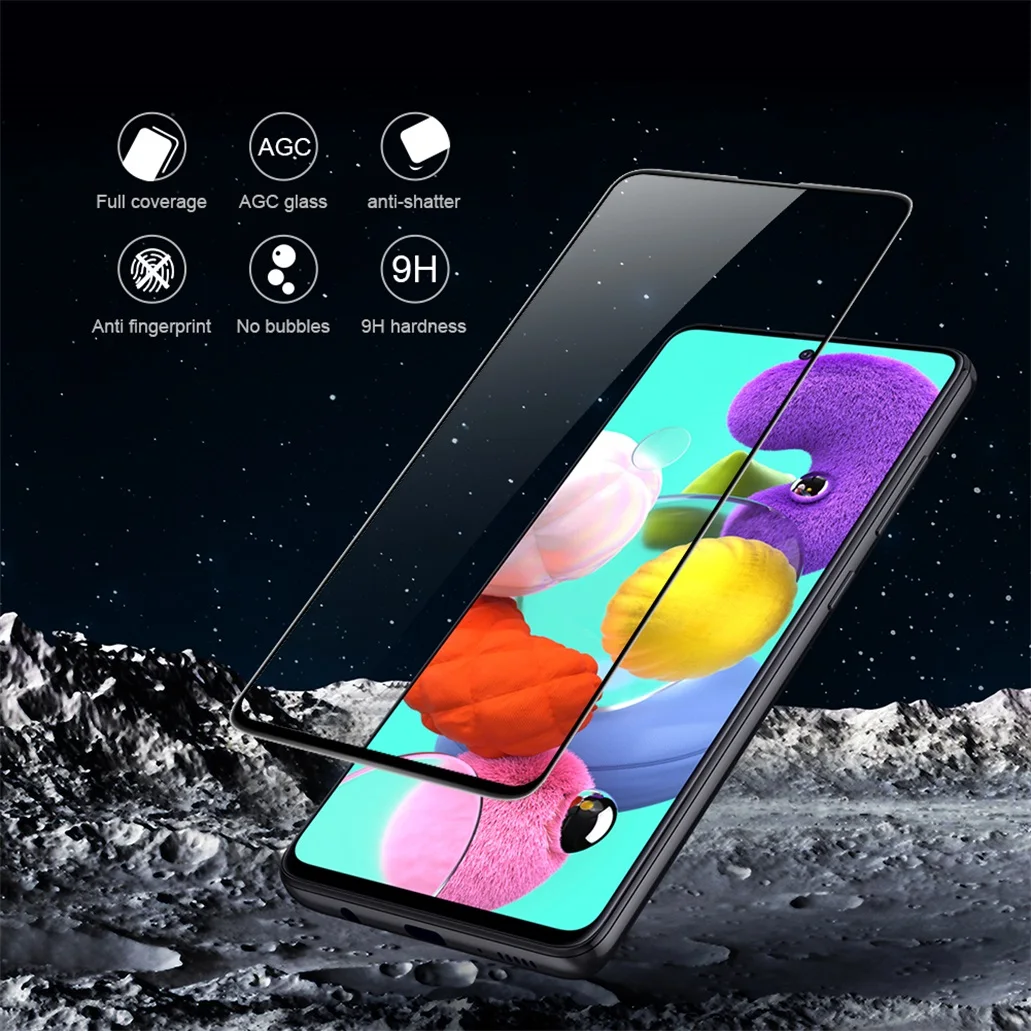 For Samsung Galaxy A51 Tempered Glass Full Coverage Screen Protector Nillkin 3D CP+ Max Glass Film 9H For Samsung Galaxy A51