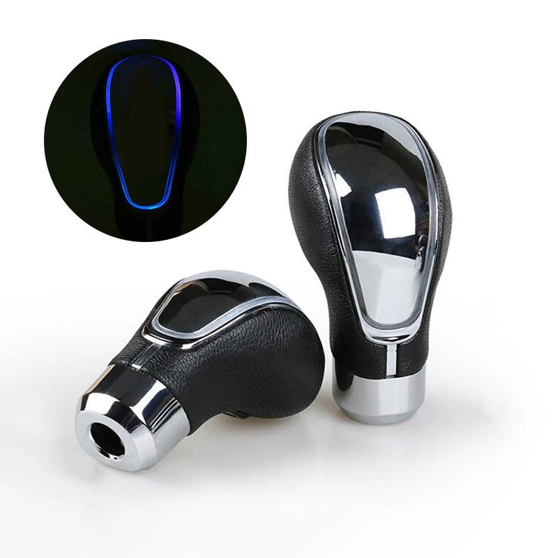 

Car Gear Shift Knob Blue Touch Activated Sensor LED Light & USB Charge Accessory