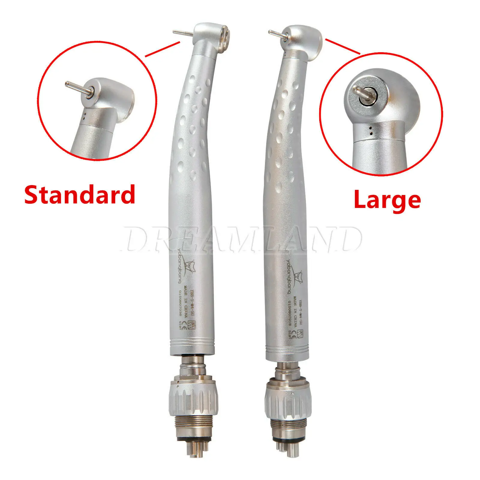 Dental High Speed Handpiece 4 Hole Standard /Big Head Air Turbine with Quick Coupler fit KAVO