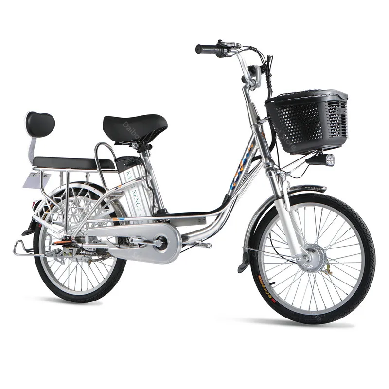 20 Inch Portable Electric Bikes Adults 2 Wheels Electric Bicycles 350W 48V 120KM City Takeaway Electric e Bike Bicycle Two Seats