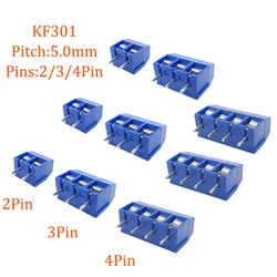 ケーブルコネクタKf301 2p 3 4p 5mm,端子台KF301-2P/4pピッチKF301-3 5.0ストレートピン分割可能プラグインPCBケーブルコネクタ