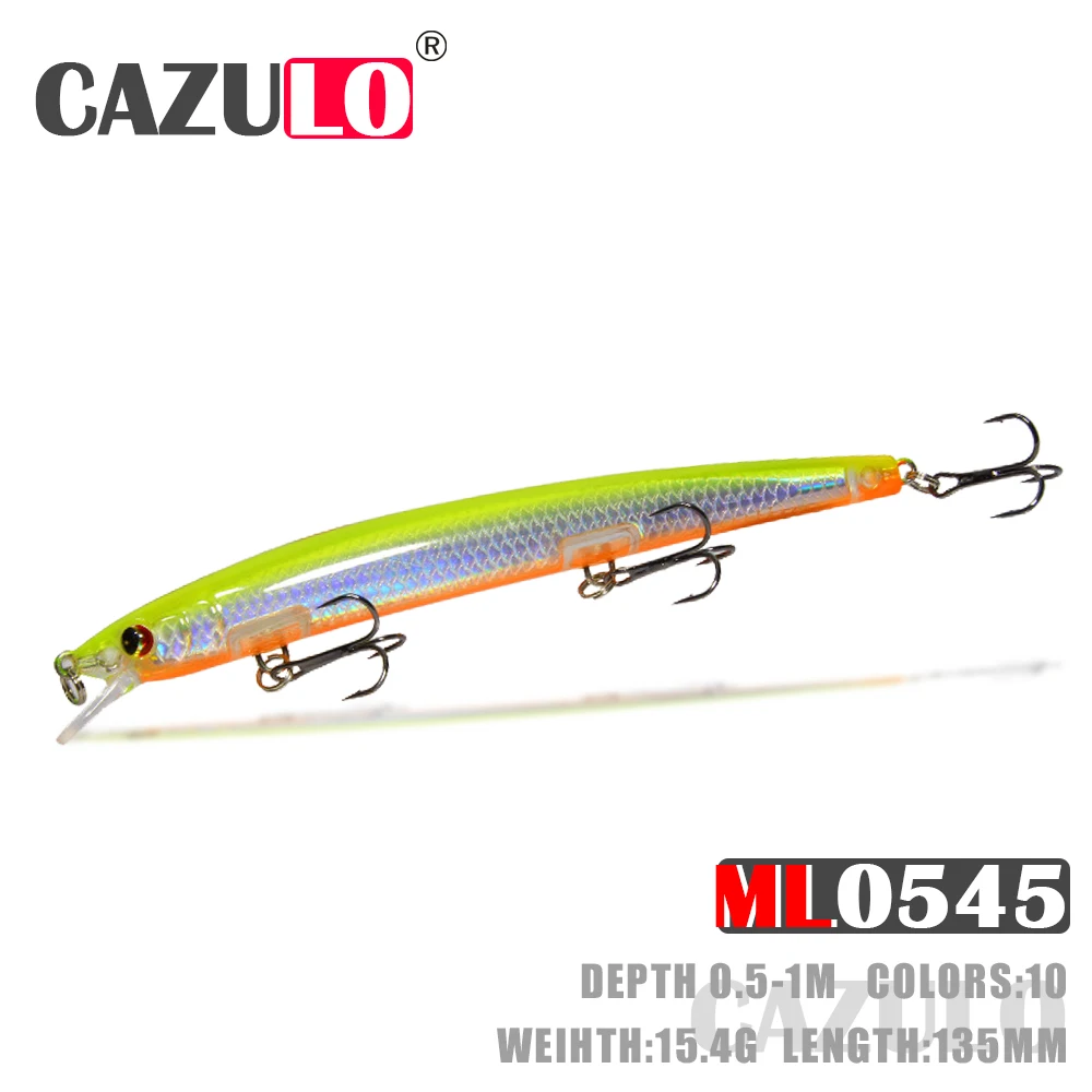 Esca da Pesca Minnow accessori pesi 15.4g 135mm Isca profondità artificiale 0.5-1m Bait De Pesca Wobblers Tackle Pike Tackle Leurre