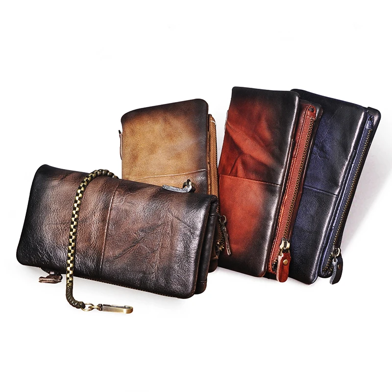 Original leather Men Famous Brand Fashion Businee Card Case Holder Casual Checkbook Snap Wallet Designer Purse Phone Case 1029-c