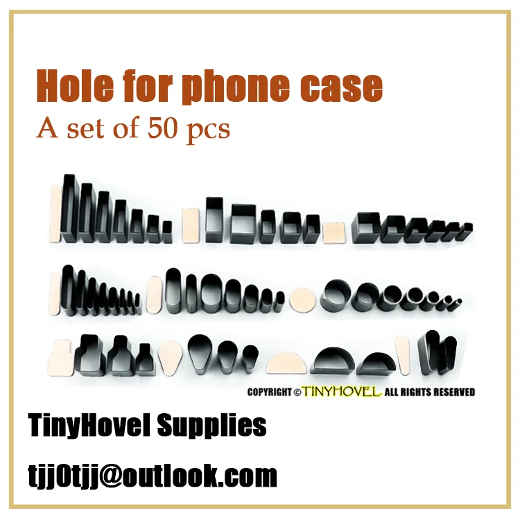 Phone case hole Steel Die Cut (1 set of 50 pcs), Cutting Mold for Leather, Steel Punch -Cutter for leather crafts(BM179)