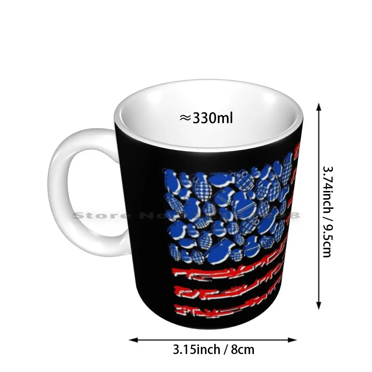 American Terror Error Ceramic Mugs Coffee Cups Milk Tea Mug American Terror Error Terror Usa America North America Weapons