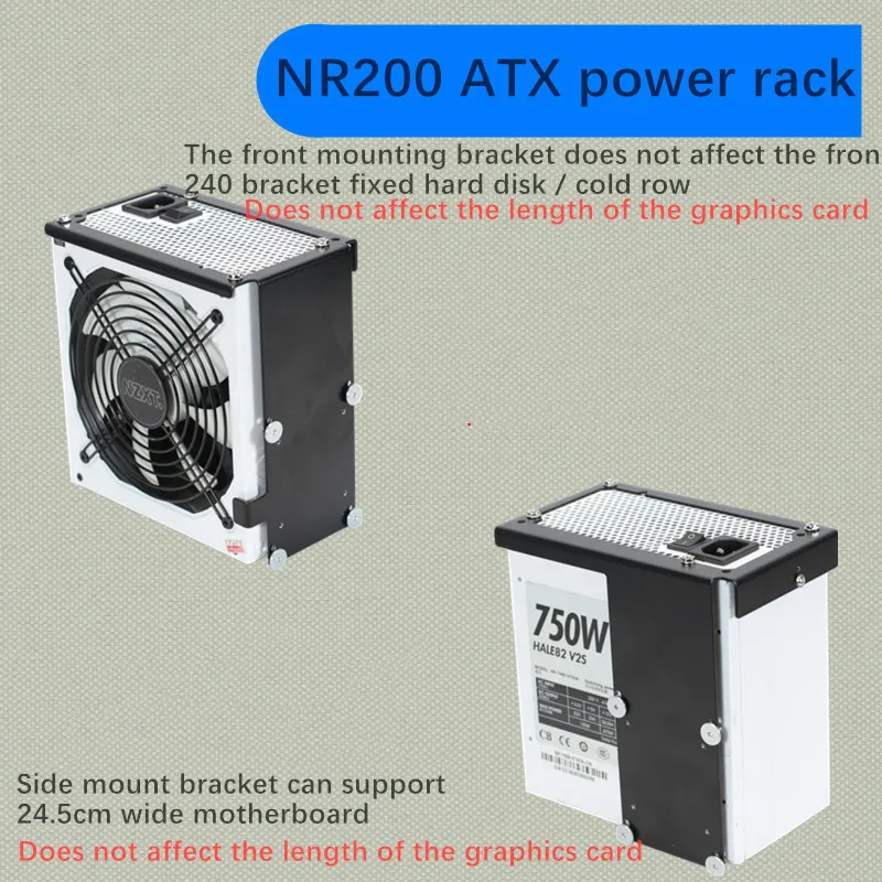 하드 디스크 및 전원 공급 장치 지원용 쿨 익스트림 브래킷, NR200 atx-sfx 브래킷, nr200 atx-sfx 전원 금속 브래킷