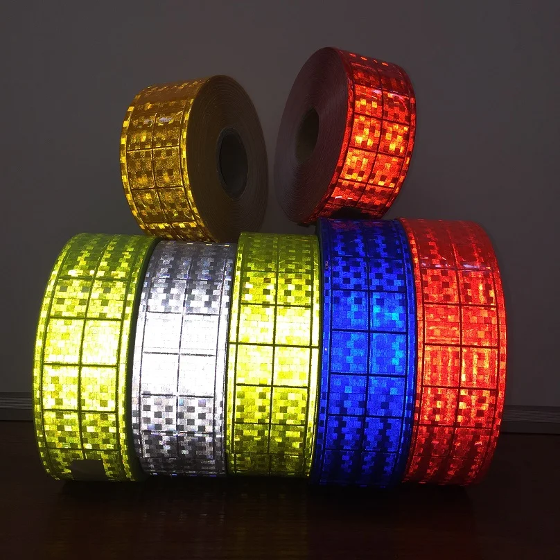 2-Zoll-fluoreszierender reflektierender Westenstreifen, hohe Sichtbarkeit, PVC-Band, Warnreflektor für Kleidung, Sicherheitsausrüstung – Detail 2