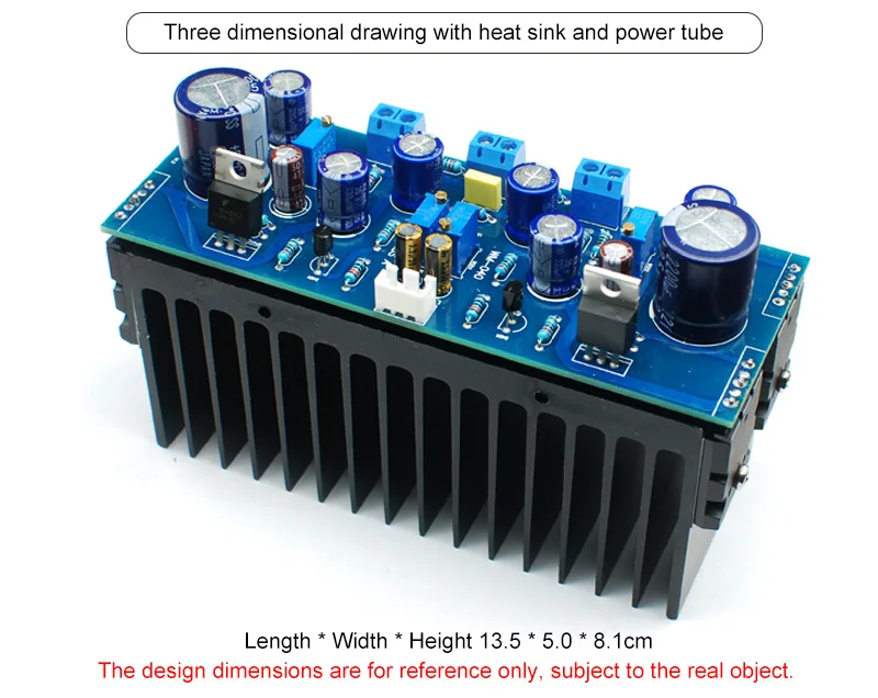 CIRMECH NEW HOOD 1969 NPN 2.0 Channel Class A مكبر للصوت لوحة مكتملة ومبددات حرارة