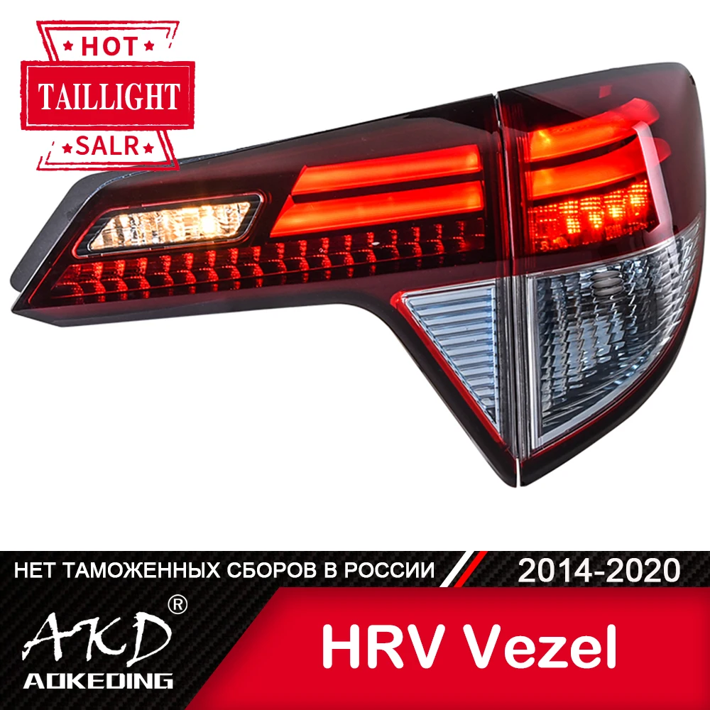 Tail Lamp For Car HRV Vezel 2014-2019 LED Tail Lights Fog Lights Daytime Running Lights DRL Tuning Cars Accessories HR-V