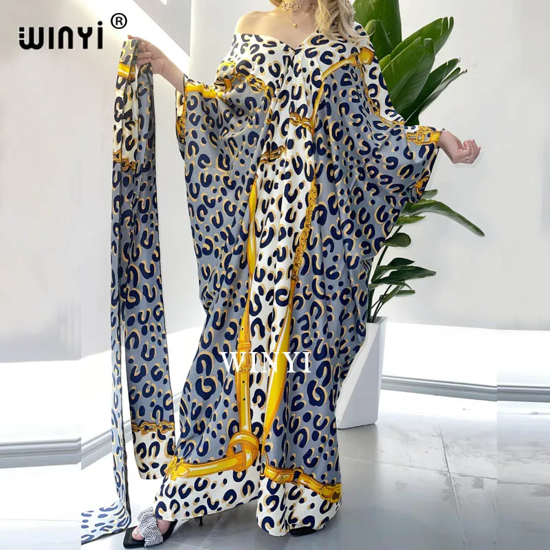 

AMERICA Dashiki long Dress Print silk dress women Elegant Muslim Abaya Bazin Robe Gowns Broder Riche Sexy Lady Party maxi beach