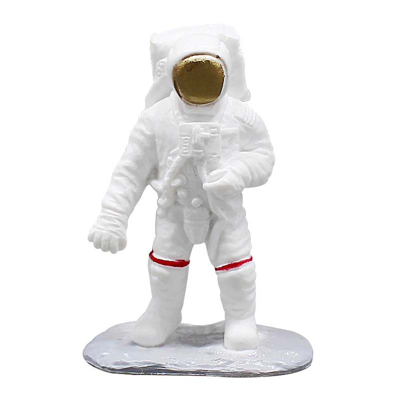 Figura de acción de astronauta en miniatura, modelo de sonda Lunar, vehículo espacial, nave espacial, decoración de jardín de hadas, adornos, estatuilla de juguete