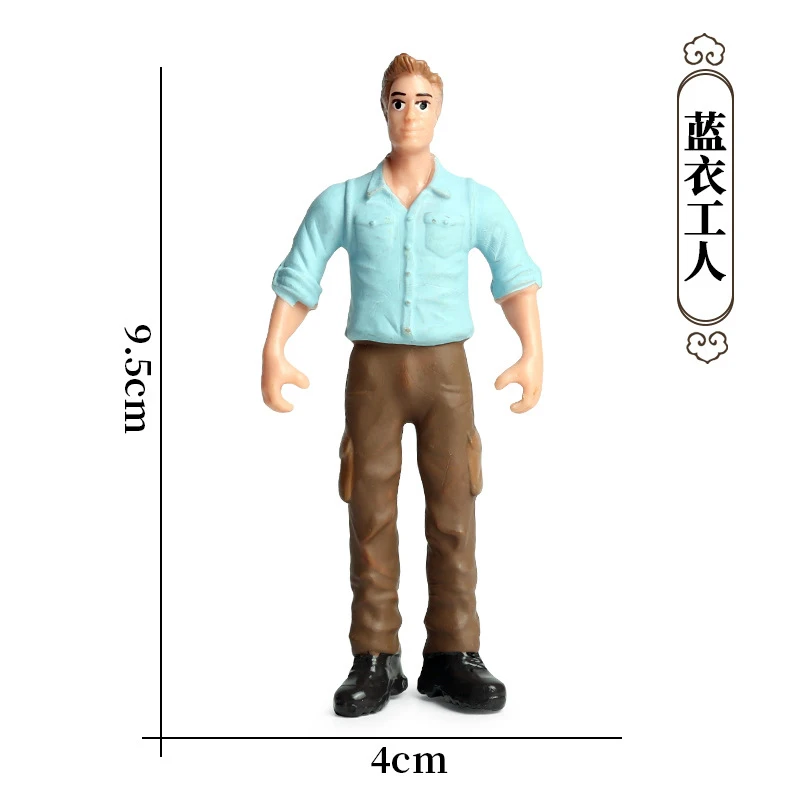 Hot 1:25 Farm Staff Worker Farmer Action Figure PVC People Model Figurine Decor Decoration Accessories Toy for children Kid Gift