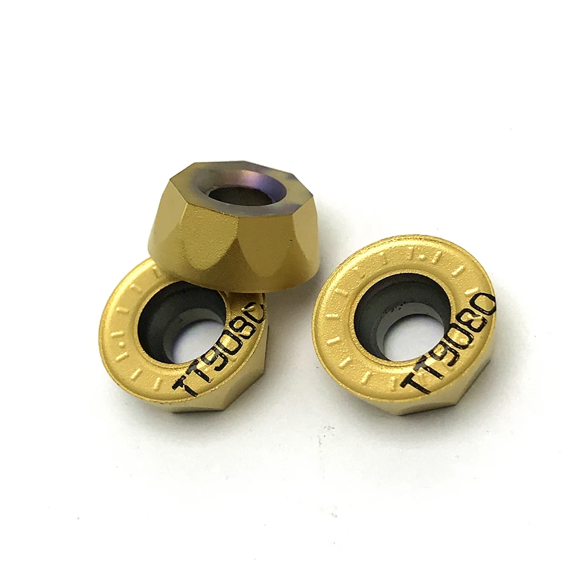 Herramienta de torneado de inserción de fresado RPMT1204 M-C TT9080, herramienta de corte de alta calidad, herramientas de torno de metal de inserción Indexable CNC