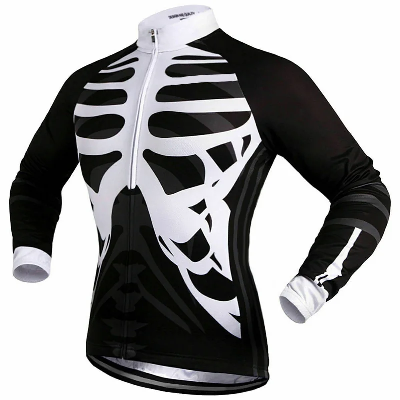 

Outdoor Unique design black white Long Cycling Jersey MTB Bicycle Wear Ropa Ciclismo MX Mountain men Jacket Anti-sweat Shirt