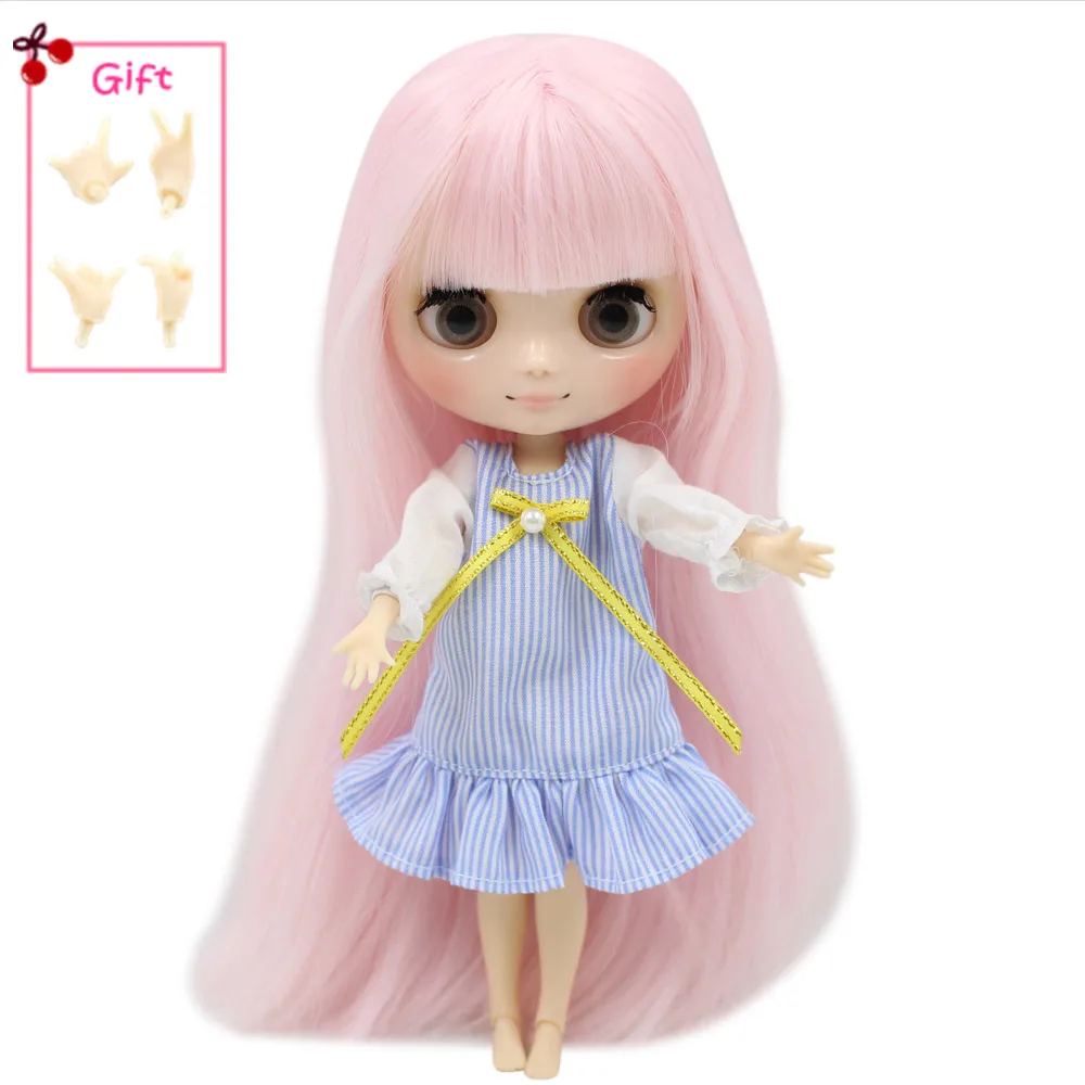 ICY DBS Middie Blyth doll Series No.210BL1096 Pink hair with bangs natural skin 1/8 bjd