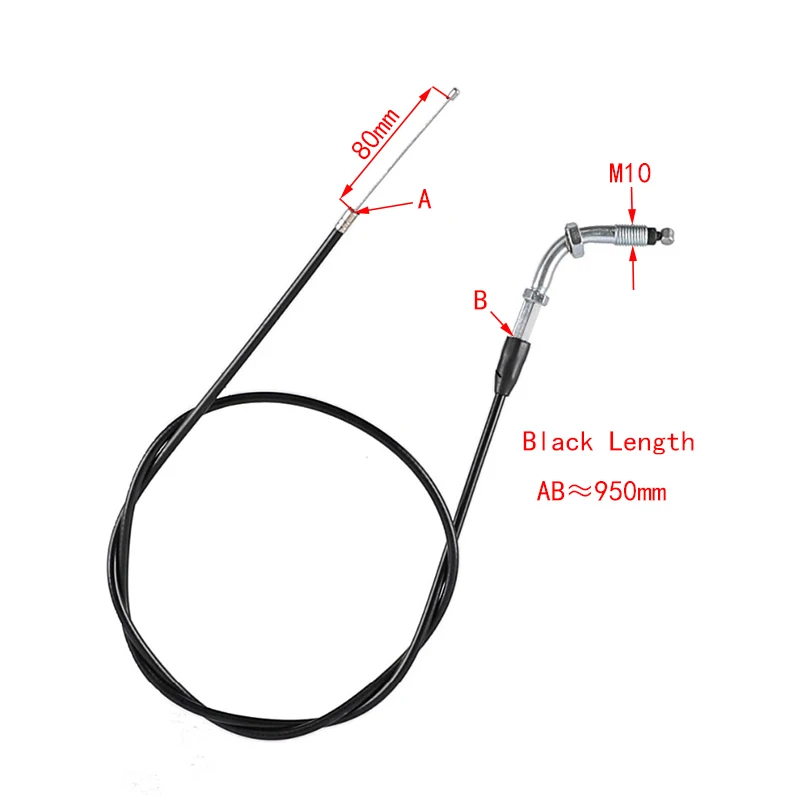 ヤマハダートバイクスクーターatv95cm用オートバイスロットルアクセラレータケーブルワイヤー