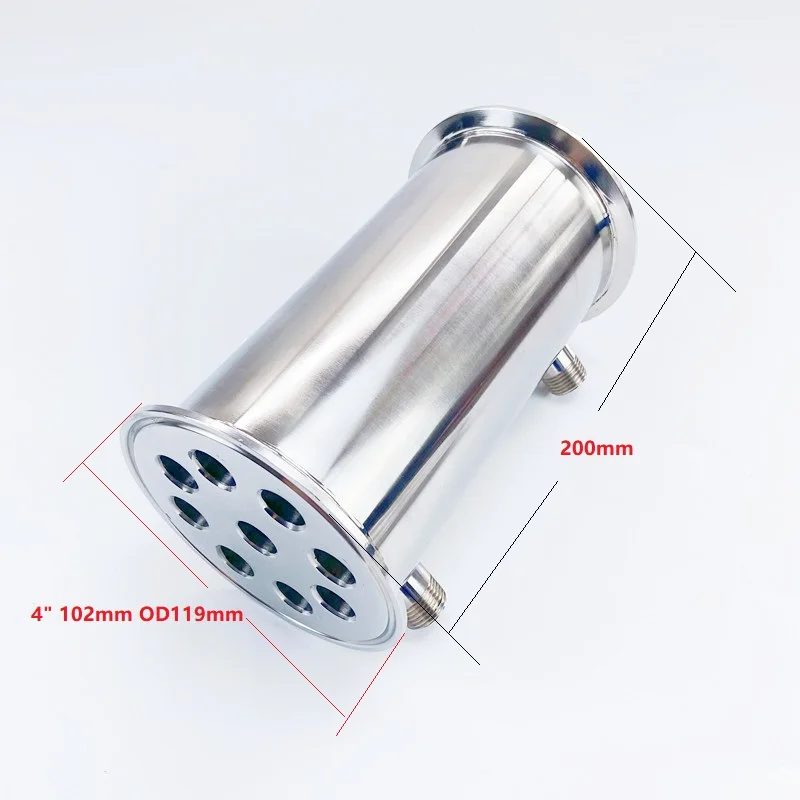 Desphlegmator Sanitário de 3049 Tubulações Dentro da Identificação 16 mm Comprimento 200 mm Aço Inoxidável 102 mm Od119 mm
