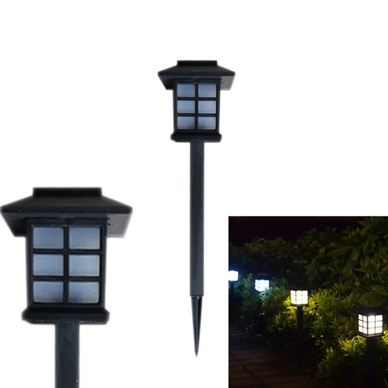 

2PCS Solar pin Light Outdoor waterproof LEDBuilt-In Stakes garden lawn camping lamp bulb power-saving recharged European style