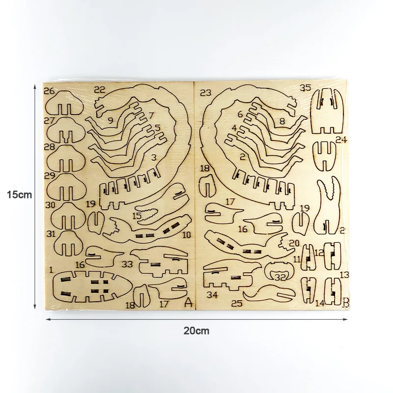 Puzzle en bois pour enfants, bricolage tridimensionnel 3D, modèle d'insecte assemblé à la main, jeu de cerveau, jouets pour enfants, cadeau