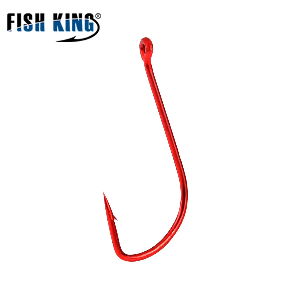 FISH KING 50pcs Fishing Hook SODE Barbed Fishhook High Carbon Steel Bent Baitholder AD Sharp Ringed Carp Hook Fly Fishing Tackle