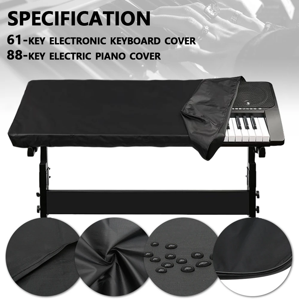 

Electronic Piano Dustproof Cover Waterproof Covers 61/88 Key Electronic Organ Cover Instrument Protection Cover With Drawstring