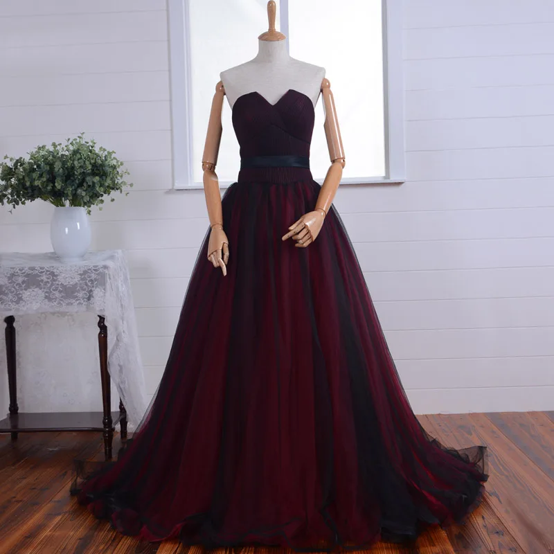 Sexy Sweetheart Panjang Prom Gaun Desain Baru Ikat Pinggang Vestido De Festa 2015 Tulle Gaun Malam Renda Louisvuigon Wanita