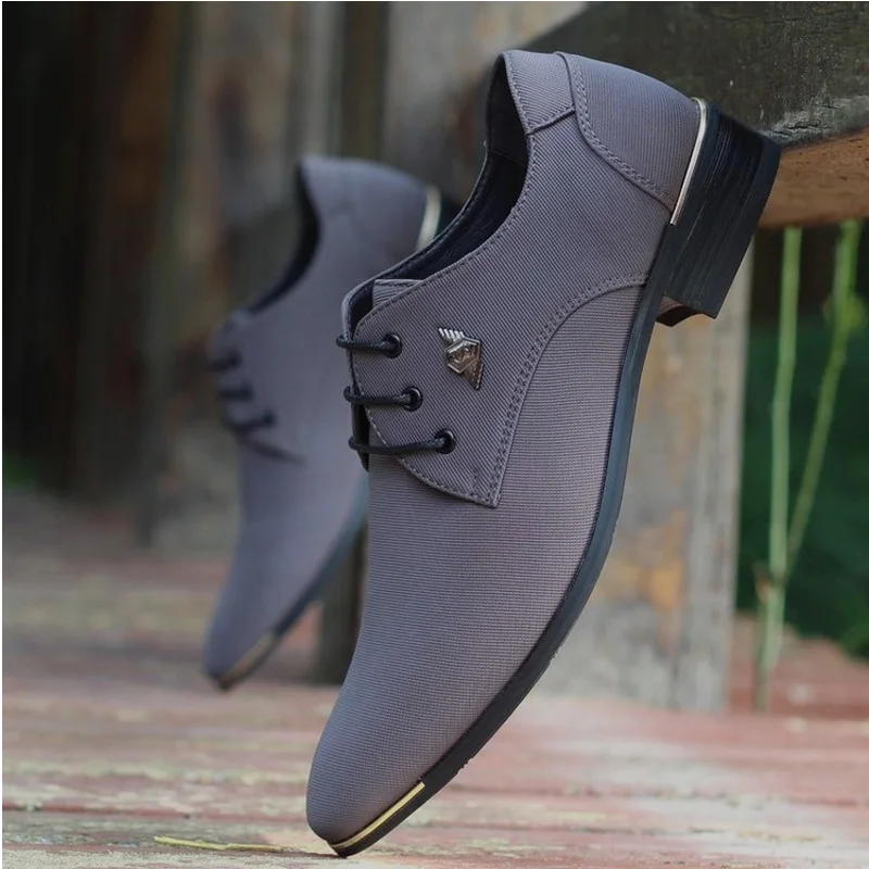 2021 New Men\'s shoes men dress shoes leather Breathable Leisure Business Canvas formal shoes men zapatos de hombre