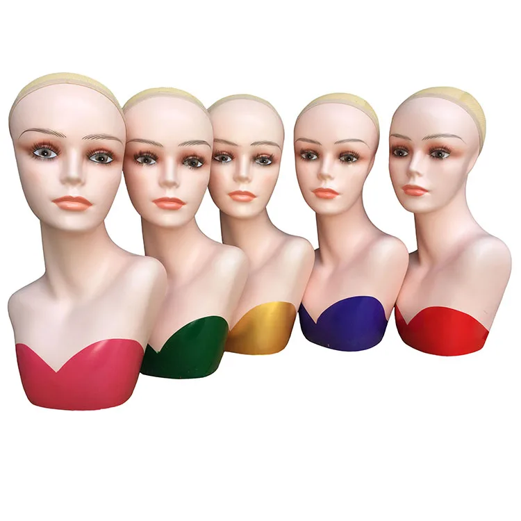 Wig Model Head Mannequin Female Dummy Headform Head Stand Display Wig Hat Headdress