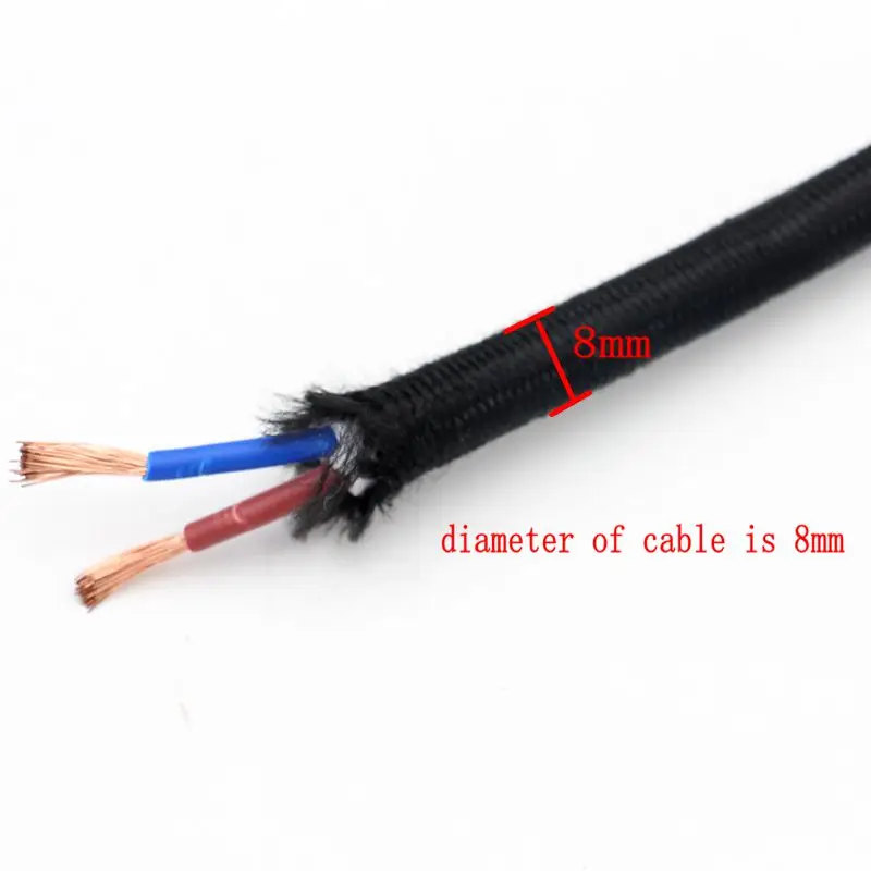 300V 2 Core 3 Core 1.5mm2 Fabric Textile Wire Cable Electrical Wire Flex Woven Power Cord Cable