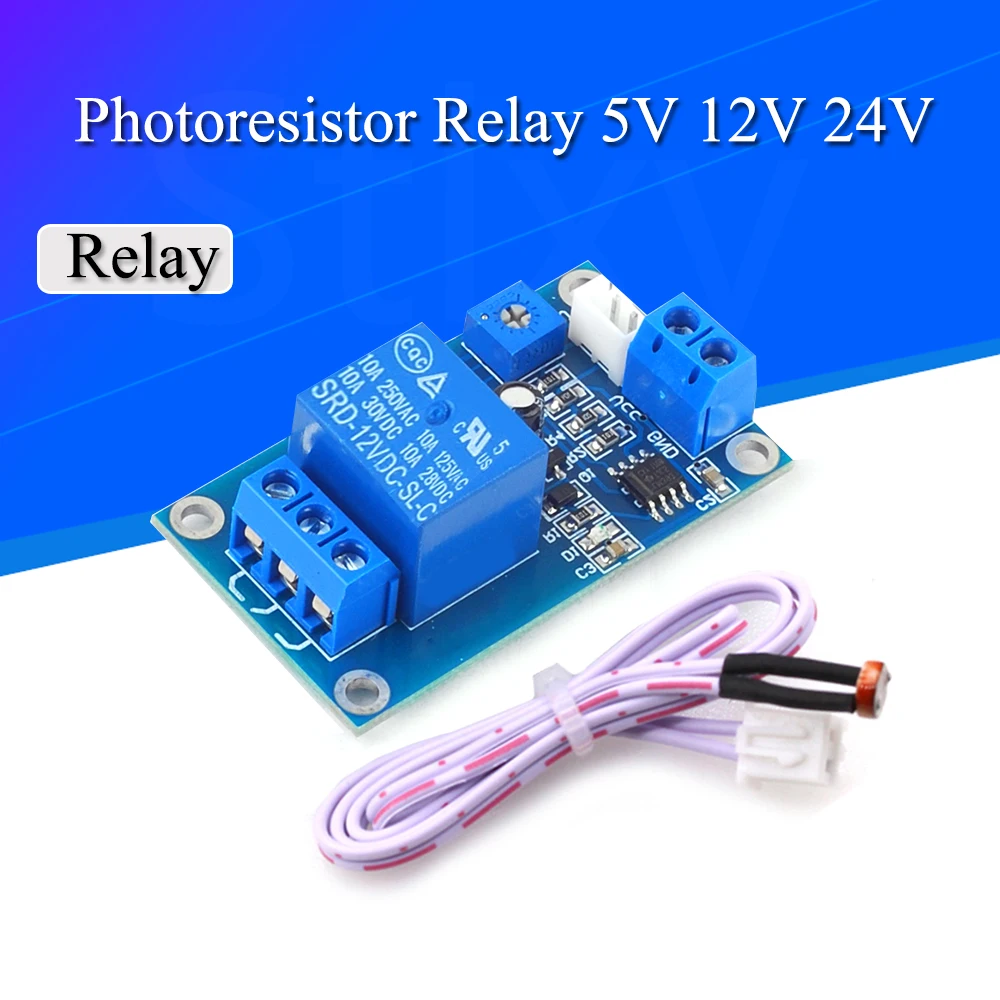 XH-M131 DC 5V / 12V 24V Light Control Switch Photoresistor Relay Module Detection Sensor 10A brightness Automatic Control Module