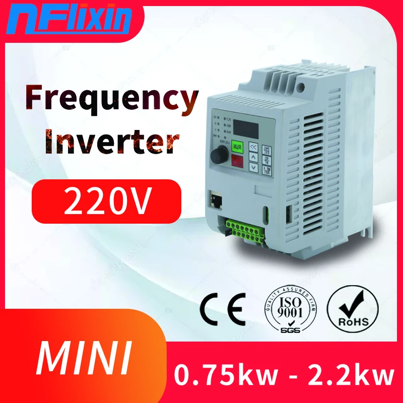 VFD 220V 0.75/1.5/2.2/4KW Solar Variable Frequency Drive Water Pump Drive Inverter Converter for 3 Phase Motor Speed Control