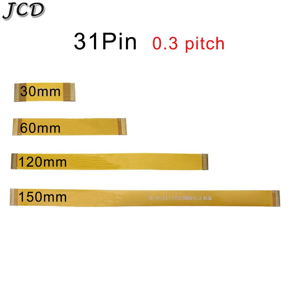 JCD 1pcs 0.3 mm Pitch 13 21 23 25 27 21 33 39 45 51 Pin FFC FPC Flexible Flat Cable Forward Direction  FPC Connector cable