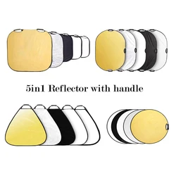 Selens 60/80/110cm 5 in 1 reflector photography collapsible light reflector spotlight reflector for photography flash reflector