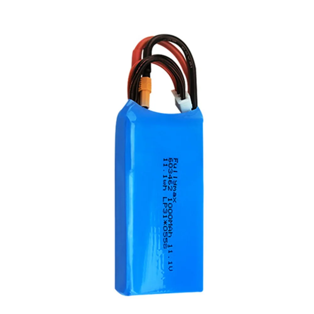 3s 11.1V 1000mAh1300mah Lipo Battery For XK X450 FPV RC Drone Airplane Spare Parts 3s 603462 Rechargeable Lithium Battery 1-2pcs