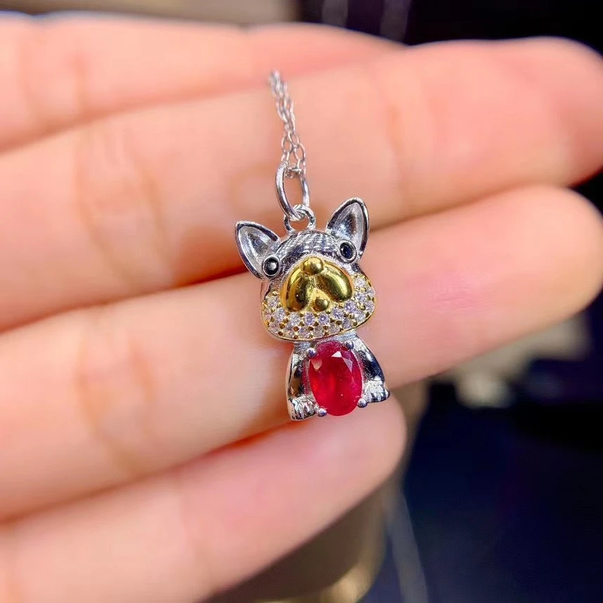 

KJJEAXCMY Ювелирные изделия из стерлингового серебра 925 пробы с инкрустацией из натурального рубина, роскошный женский новый кулон, ожерелье, поддержка теста, хит продаж