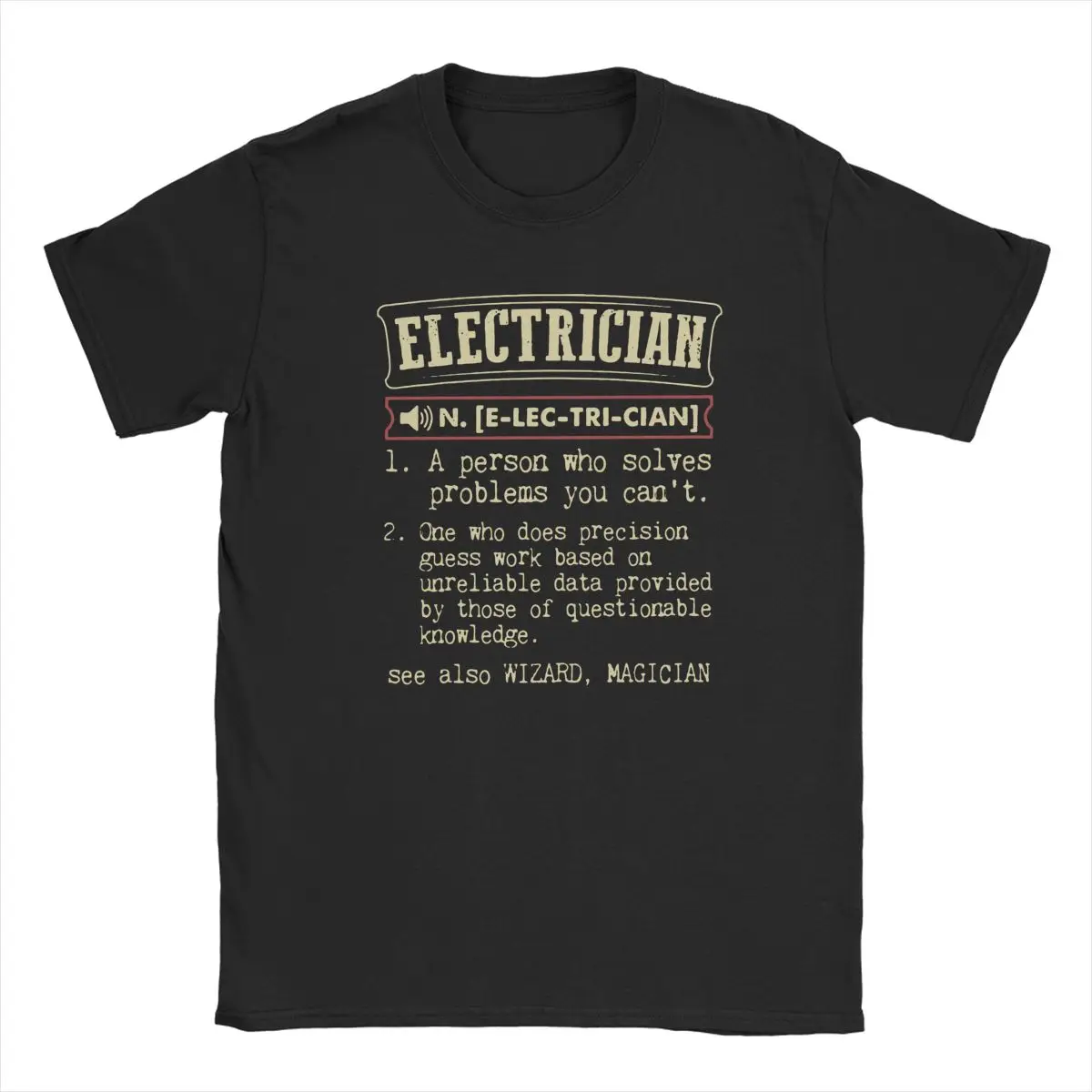 Men\'s T-Shirts Electrician Awesome Pure Cotton Tee Shirt Short Sleeve Electrical Engineer T Shirts Crew Neck Tops New Arrival