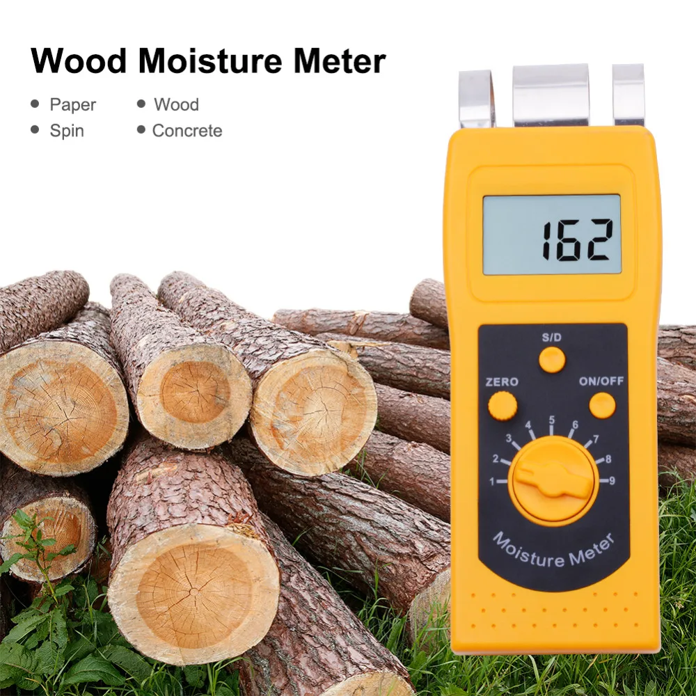 DM200W Inductive Wood Moisture Analyzer Measuring Wood Product Moisture Tester Meter Change Portable Wood Moisture Test Tool