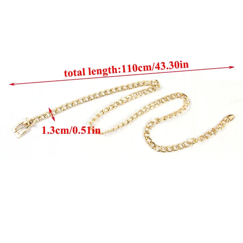 Metal Chain Women Belt Gold Silver Waist Chain Dress Jeans Cool Girls Lady Waistband Accessories Body Chain Fashion