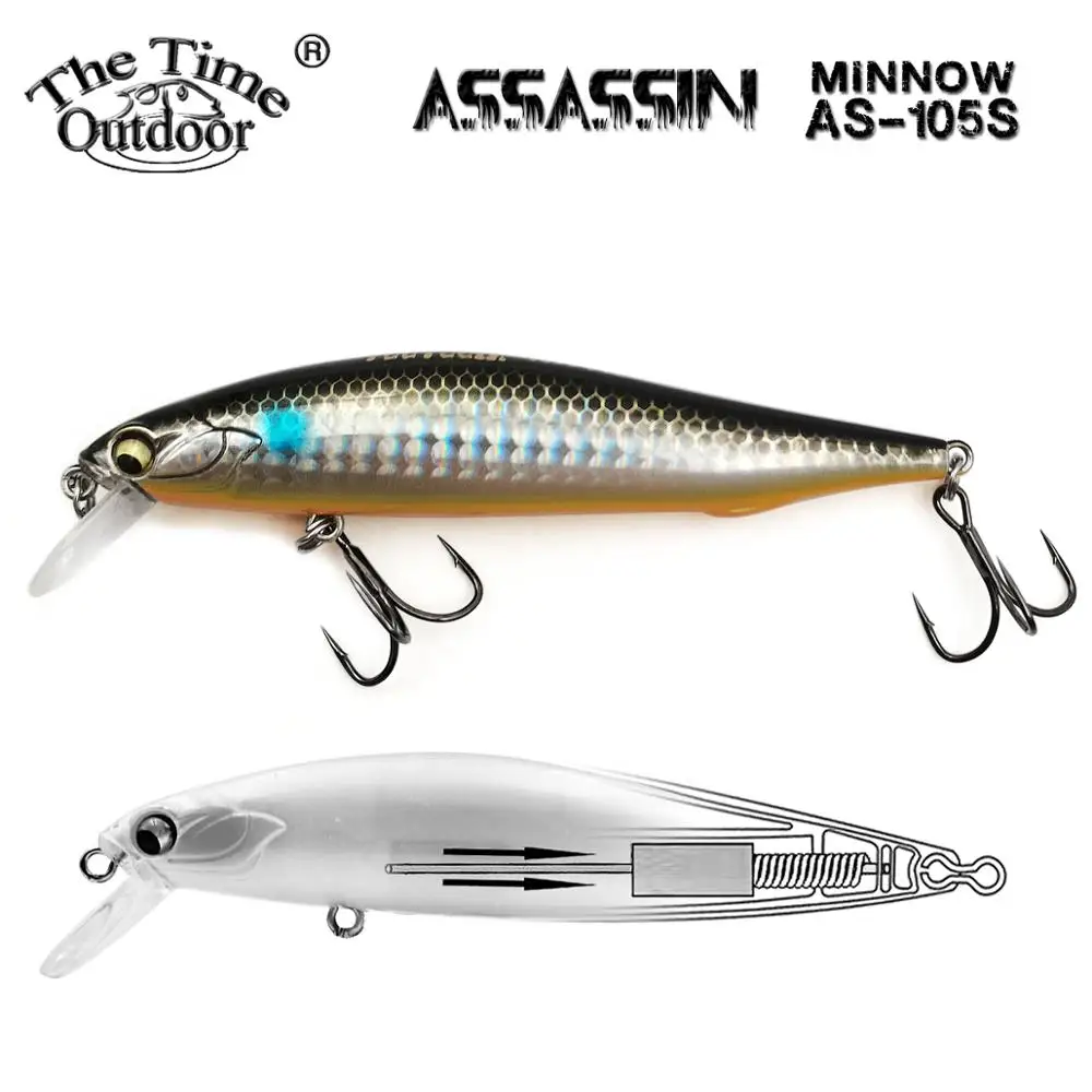 THETIME New Assassin 105S 14g AR-C Slow Sinking Squad Minnow Lure Wobblers  Jerbait Artificial Bait For Bass Pike Trout Fishing - AliExpress 18