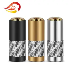 QYFANG 3.5mm Gold Plated Earphone Female Audio Jack 3 Contact Metal Adapter Carbon Fiber Shell Wire Connector For HiFi Headphone