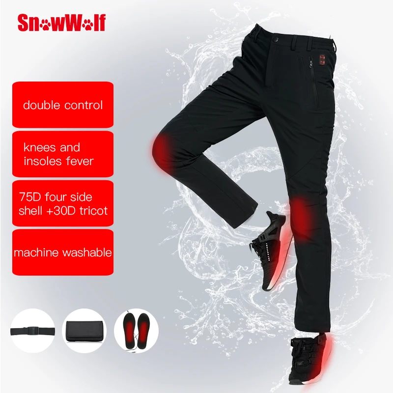 Men\'s Pants  Winter Hiking Trekking Fishing Riding Climbing Hunting  Trousers Battery Heated Pants Electric Heated Pants