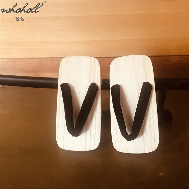 WHOHOLL Geta Summer Slipper Clogs Women's Slippers Two-tooth Japanese Geta Wooden Flip-flops Cosplay Shoes Slippers Sandals