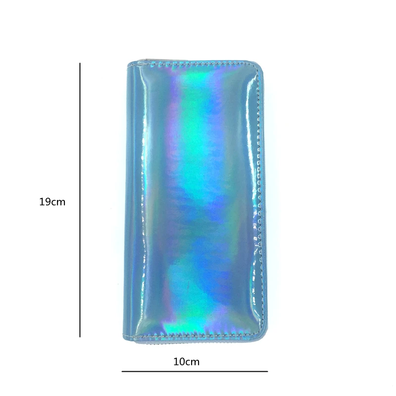 Fashion Colorful Laser Women Wallets Long Zipper Purses Ladies Money Phone Card Holder Holographic Female Clutch